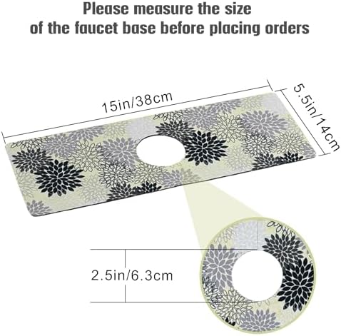 Sink Faucet Absorbing Mat, 2 Pack Drying Mat Around Faucet Sink Splash Guard Behind Faucet Sinkmat For Kitchen Bathroom Island Rv 15 * 5.5 Inch (38 * 14 cm) - Image 4