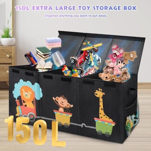 Extra Large Toy Box Storage Chest with Lid for Kids’ Room - 40x16x14'' - Image 6