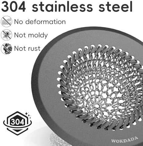 Shower Hair Drain Catcher, 4.4" Anti-Clog Bathtub Drain Cover, Dark Gray - Image 3