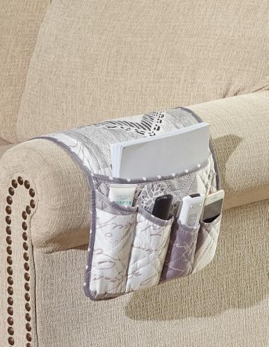 Brilliant Sunshine Grey Heartlove Couch Armrest Organizer, 35"×13" - Image 4