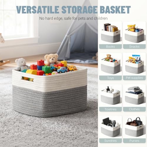 5 Pack Woven Storage Baskets, Decorative Storage Bins for Organizing - Image 5