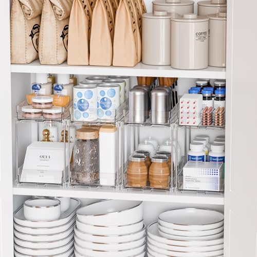 Yieach 2 Tier Vertical Spice Rack Pull Out,10.4'' Deep Narrow Slide Out Spice Rack Organizer for Inside Cabinets,Kitchen,Pantry,Cupboard Seasoning,Can,Jar Organizer and Medicine Cabinet Storage - Image 4