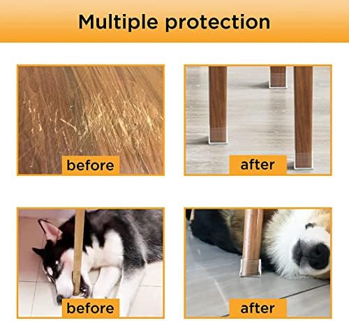 Square Chair Leg Protectors for Hardwood Floors. - Image 6