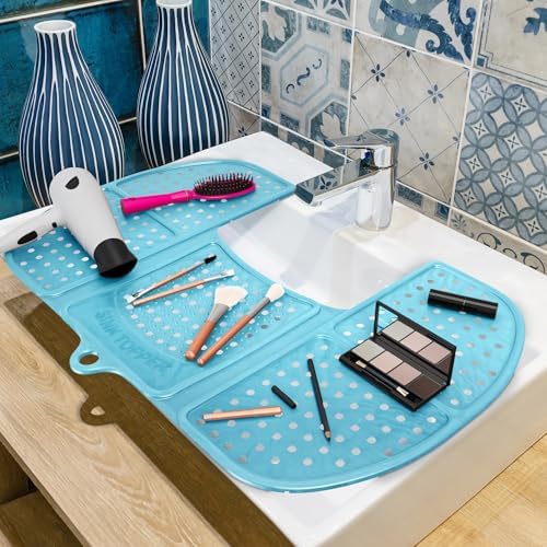 Sink Topper Bathroom Sink Cover for Counter Space, Large Blue - Image 6
