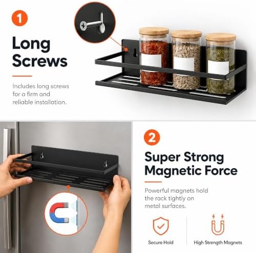 SMRCAD Magnetic Spice Rack 4-Pack – Heavy-Duty, Rust-Resistant - Image 2