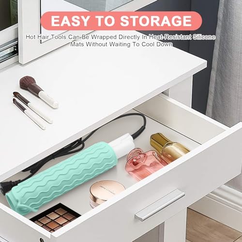 Suafrnut Plus Size Silicone Heat Resistant Mat for Hair Tools(12" x 9") - Image 6
