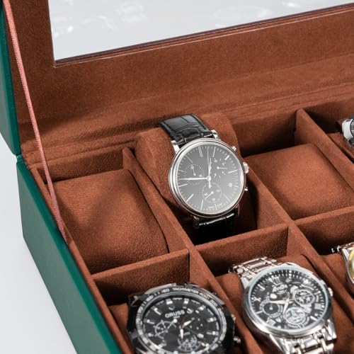 ProCase Watch Box Organizer, 12 Slot Watch Display Case, MidnightGreen - Image 4