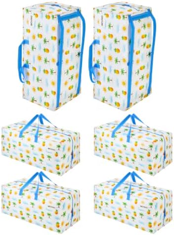 VENO 6 Pack Heavy Duty Moving Bags with Backpack Straps, Zippers & Handles, Extra Large Packing Bags for College Dorm Essentials, Moving Supplies Alternative to Cardboard Moving Boxes by Veno