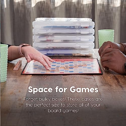 IRIS USA Board Game Storage |Made in USA| Slim Craft Case (4-Pack) - Clear - Image 3