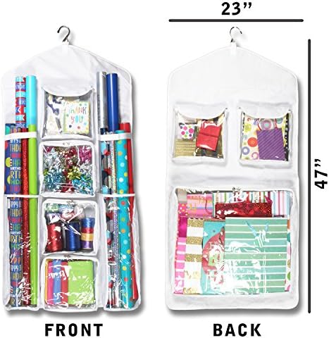 Extra Large Legato Wrapping Paper Storage/Organizer, Double Sided and Super Durable, Great for Gift Wrap, Gift Bags, and Accessories, Large Size (47" x 23") - Image 2