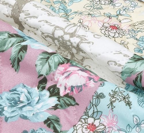 Brilliant Sunshine Lilac & Egg Blue Rose Couch Armrest Organizer, 35"×13" - Image 5
