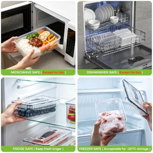 BOICHU 10Pack Fruit Storage Containers for Fridge with Colander and Lids - Image 5