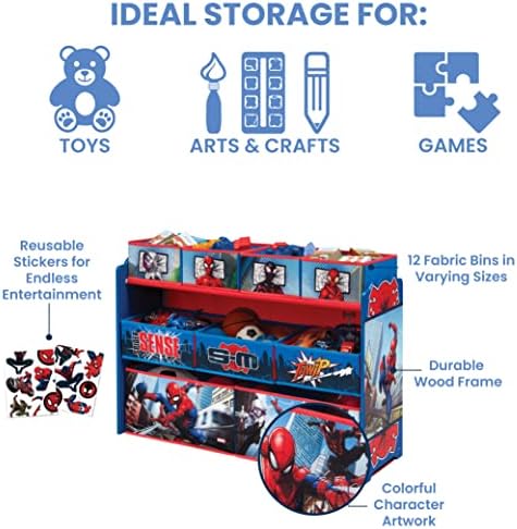 Marvel Spider-Man Deluxe 9 Bin Design and Store Toy Organizer by Delta Children, Greenguard Gold Certified - Image 4