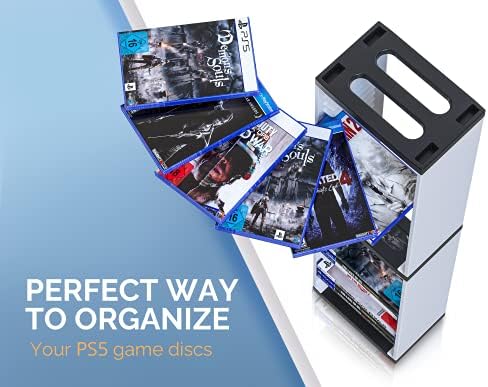 Video Game Storage Tower for PS5/PS4, 36 Disc Game Holder 6.6 x 4.7 x 29 In - Image 7