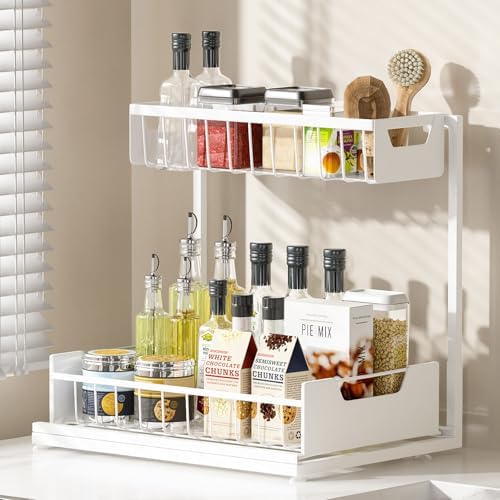 Ceetug Under Kitchen Sink Organizers and Storage, White, 1 Pack by ceetug