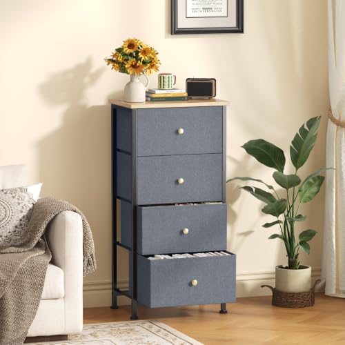 Sweetcrispy Dresser for Bedroom, 4 Drawer Storage Cabinet, Tall Nightstand - Image 2
