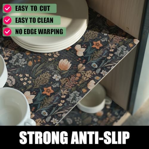 Vintage Floral Non-Slip Shelf Liner Non-Adhesive, 16IN x 10FT - Image 2