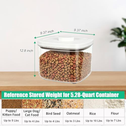 TBMax Dog Cat Food Storage Container 5 Lbs, Stackable Pet Food Dog Treat Container with Pop Up Lids, Airtight Food Storage Bin for Kitchen Organization - Image 2