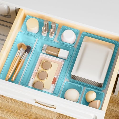 SpaceHacks 15 PCS Plastic Drawer Organizer Set, Drawer Storage Trays - Image 7