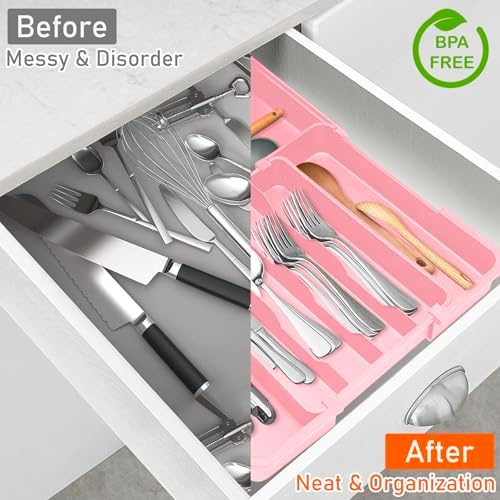 Spaclear Expandable Silverware Drawer Organizer, Utensil Tray for Kitchen - Image 5