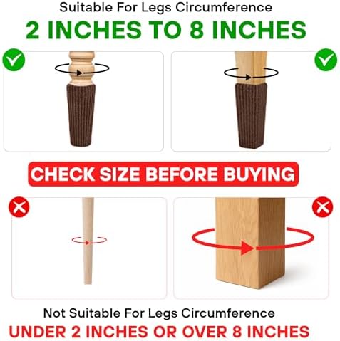 Chair Leg Socks 80 Pcs Coffee Furniture Leg Covers Floor Protectors - Image 2