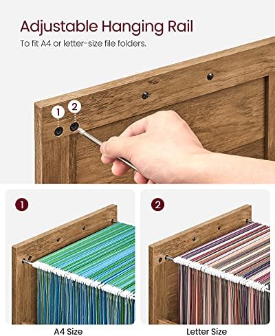 VASAGLE File Cabinet with 2 File Drawers, Printer Stand, Fit A4 Letter Size - Image 6