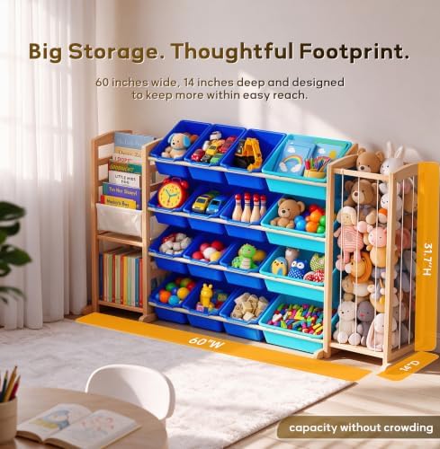 【 In 】 Stuffed Animal Storage kid toy Organizer Bins for Boys Kids Room - Image 2