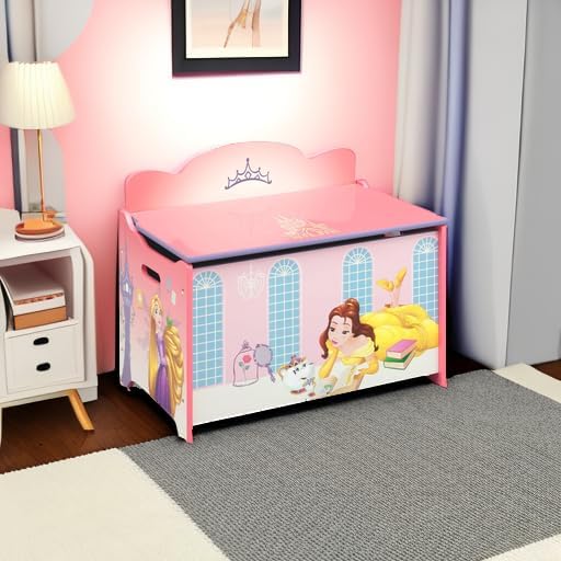 Delta Children Deluxe Toy Box, Disney Princess - Image 5