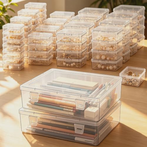 Goodma Small Bead Organizers, 78 Pieces Mixed Sizes Plastic Storage - Image 2