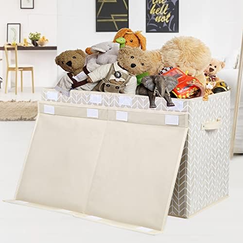Large Toy Storage Box Chest for Kids, Sturdy Toy Box Bin Baskets with Lid - Image 2