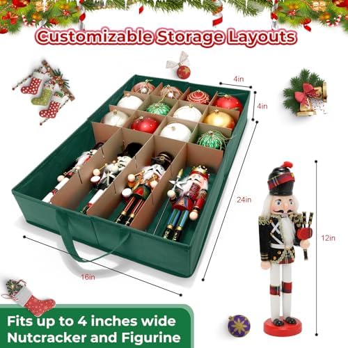 Large Christmas Ornament Storage Box Keeps 72 4" & 3 Individual Trays - Image 5