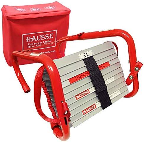 Hausse Retractable 3 Story Fire Escape Ladder, 25 Feet by Hausse