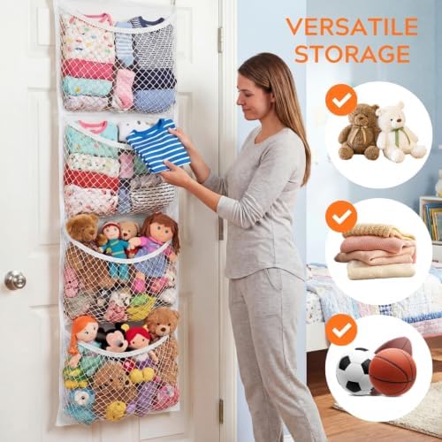 Ofiray-home Cotton Over The Door Stuffed Animal Storage - Image 6