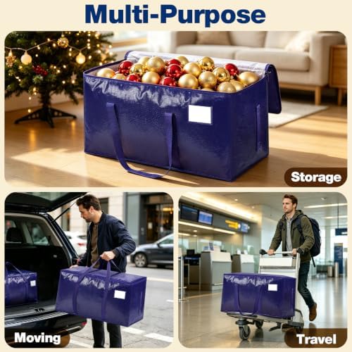 6 Pack Heavy Duty Waterproof Moving Bags, Foldable Totes - Image 6