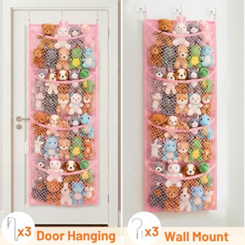 Ofiray-home Cotton Over The Door Stuffed Animal Storage - Image 6