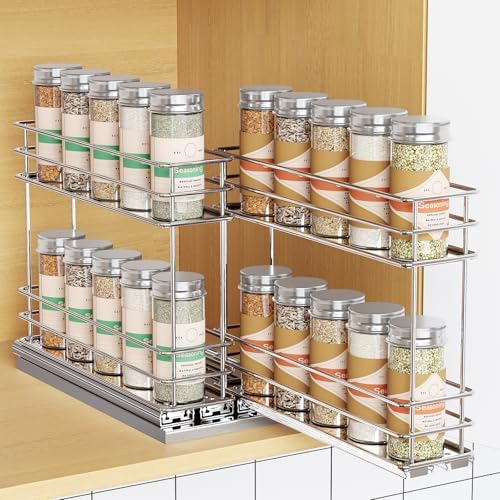 Mystozer Pull Out Spice Rack Organizer for Cabinet, Slide Out Spice Racks by Mystozer