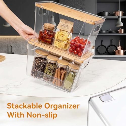 2-Pack Trash Bag Holder Dispenser with Bamboo Lid - Image 5