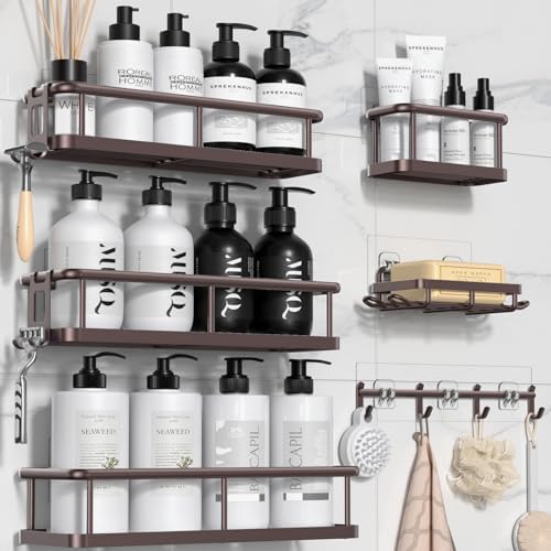 YASONIC Shower Caddy Adhesive, Rustproof Shower Shelves for Inside Shower by YASONIC