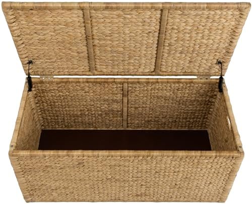 eHemco Water Hyacinth Bedding Storage Trunk, Natural, 42x20x18.5 - Image 4