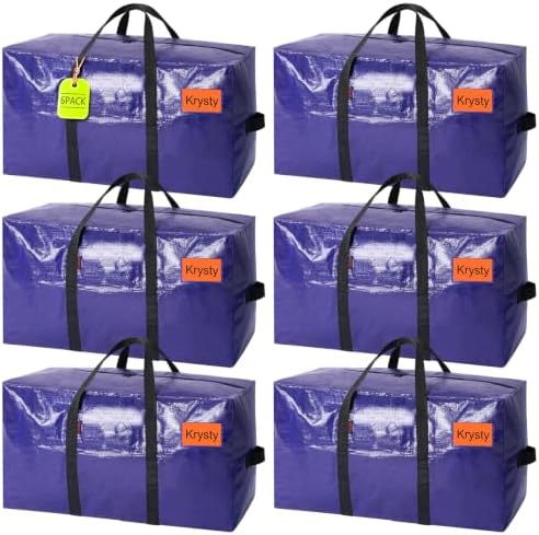 6 Pack Moving Bags Heavy Duty Extra Large, 24 Gallon Each, Total 200 lbs by Unknown