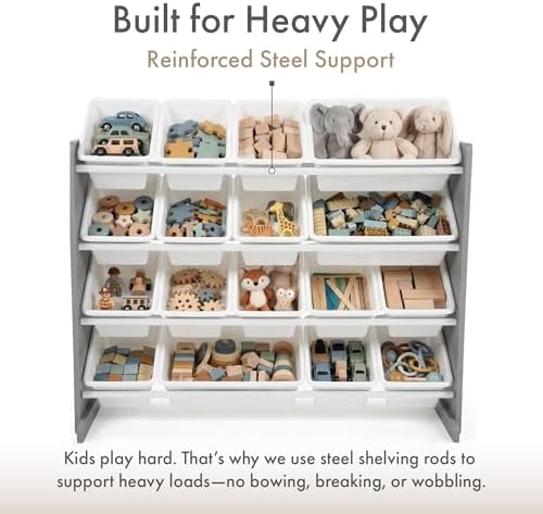 Humble Crew Kids Toy Organizer with 16 Bins, 4 Tier Storage for Playroom - Image 5