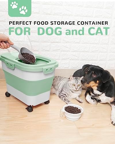 20-23Lbs Dog Food Storage Container Airtight,Collapsible Dog Food Container - Image 2
