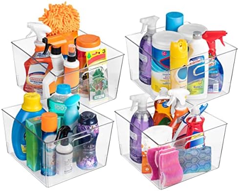 ClearSpace Clear Plastic Storage Bins for Kitchen, Fridge, Pantry, 4 Pack - Image 3