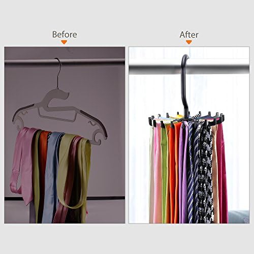 IPOW 2 Pack Updated Twirl Tie Rack Belt Hanger Holder Hook for Closet Organizer Storage - Image 2