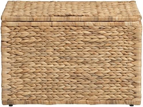 eHemco Storage Trunk with Metal Frame, Natural, 23.3 by 16.5 by 15.2 Inches - Image 3