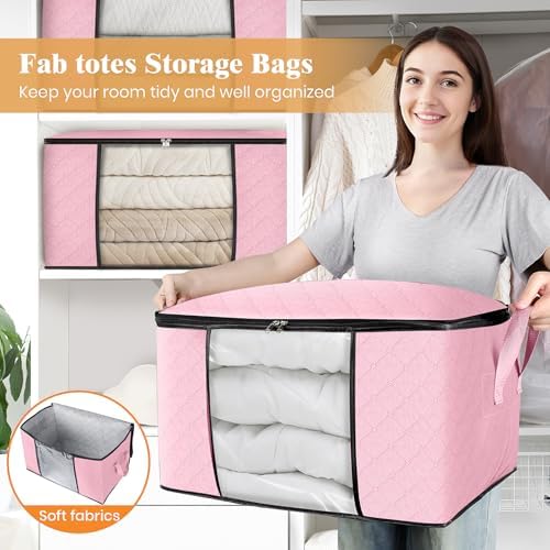 Fab totes 10 Pack Storage Bags for Clothes Blanket Storage Bins with Lids - Image 5
