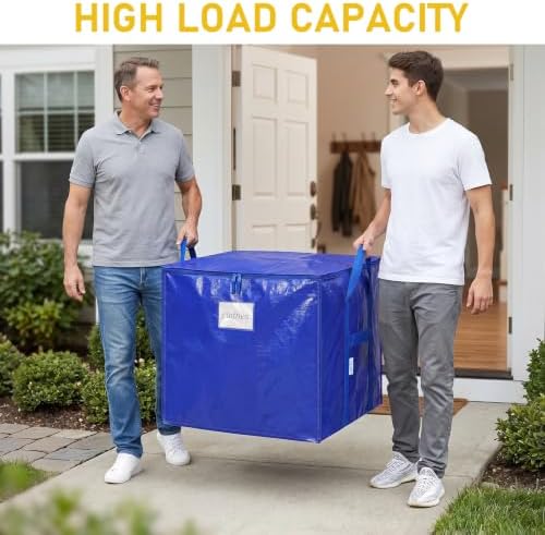 TICONN 2 Pack Extra Large Moving Bags with Zippers & Carrying Handles, Heavy-Duty Storage Tote Moving Boxes for Space Saving (2 PK, 75 Gallon) - Image 2