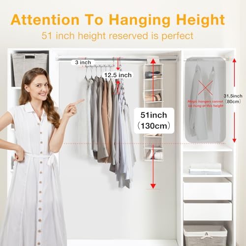HOUSE DAY Space Saving Hangers for Clothes 4 Pack, Metal Magic Hanger - Image 2