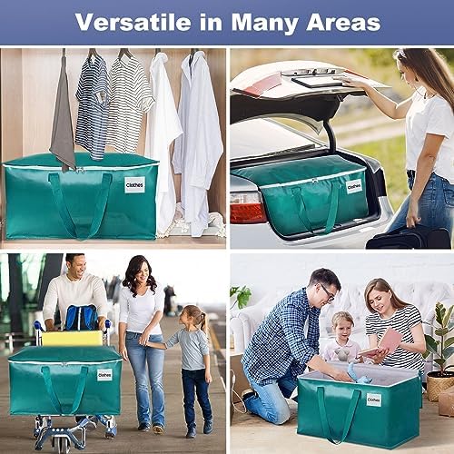 StorageRight Moving Bags, Moving Boxes, 93L 10-Pack Sotrage Totes, Green - Image 7