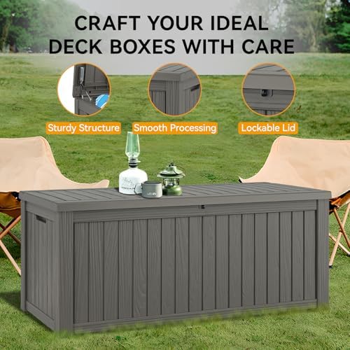Outdoor Storage Box Waterproof, 180 Gallon Deck Box for Patio Storage - Image 4